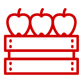 Apples on a Crate Icon